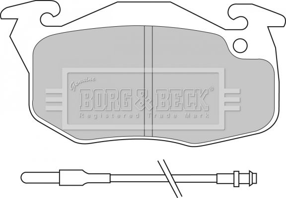 BORG & BECK Комплект тормозных колодок, дисковый тормоз BBP1532